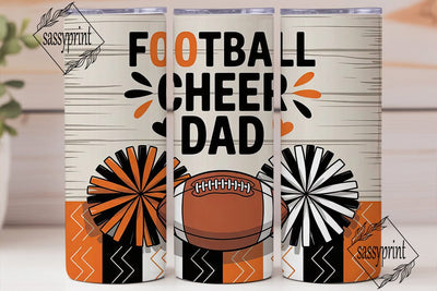 Football Cheer Dad 20oz Tumbler Wrap Sublimation sassyprint 