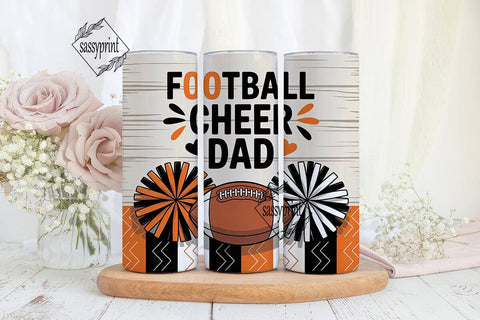 Football Cheer Dad 20oz Tumbler Wrap Sublimation sassyprint 