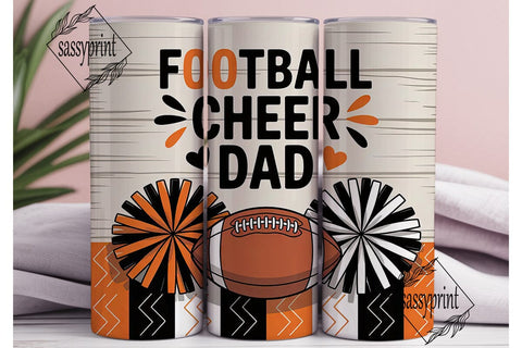 Football Cheer Dad 20oz Tumbler Wrap Sublimation sassyprint 