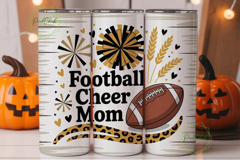 Football Cheer Mom 20oz Tumbler Wrap Sublimation PixelChick 