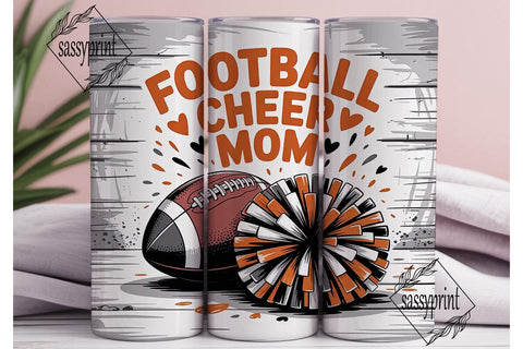 Football Cheer Mom 20oz Tumbler Wrap Sublimation sassyprint 