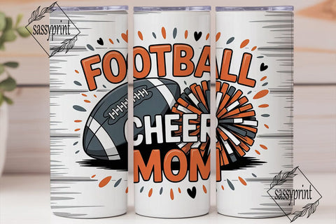 Football Cheer Mom 20oz Tumbler Wrap Sublimation sassyprint 