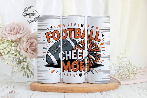 Football Cheer Mom 20oz Tumbler Wrap Sublimation sassyprint 