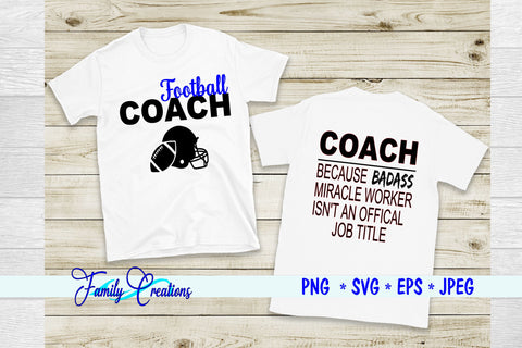 Football Coach SVG Family Creations 