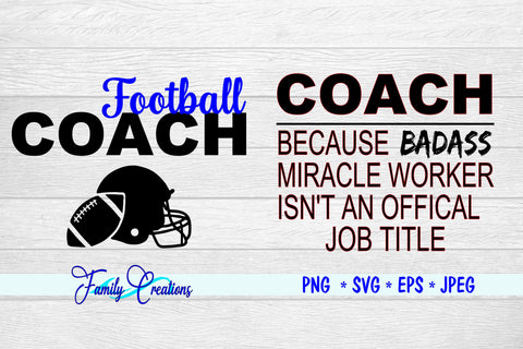 Football Coach SVG Family Creations 