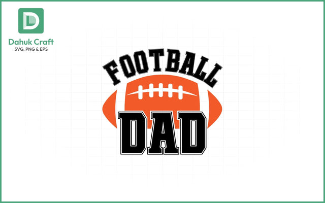 Football Dad SVG Design Football Dad SVG PNG & EPS V1 SVG dahukdesign 