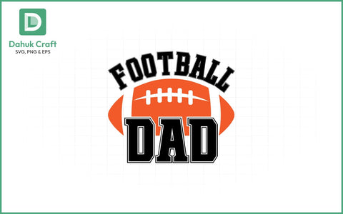 Football Dad SVG Design Football Dad SVG PNG & EPS V1 SVG dahukdesign 