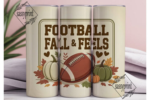 Football Fall Feels 20oz Tumbler Wrap Sublimation sassyprint 