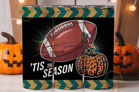 Football Fall Tumbler Wrap PNG Sublimation PixelChick 