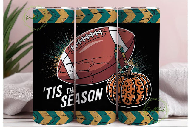 Football Fall Tumbler Wrap PNG Sublimation PixelChick 