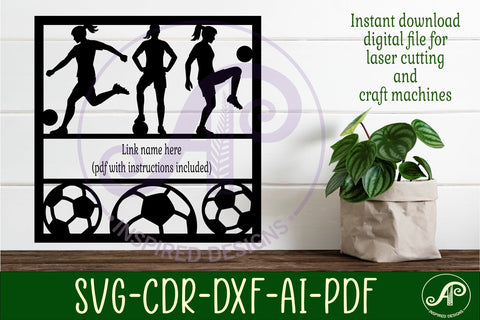 Football female name sign svg laser cut design or card SVG APInspireddesigns 