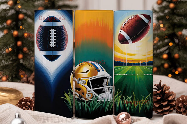 Football Field 20oz Tumbler Wrap Sublimation DesignSVG 