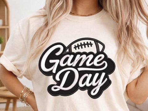 Football Game Day Embroidery Design, Football Embroidery, Machine Embroidery Design Embroidery/Applique DESIGNS DesignDestine 