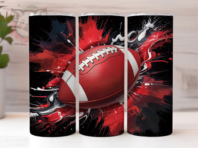 Football Game Day Skinny Tumbler Wrap, 20oz Sublimation Design, Sports Ball Tumbler PNG, Game Day Tumbler Wrap, Printable Football Cup, Football Theme Skinny Tumbler Sublimation Lara' s Designs 