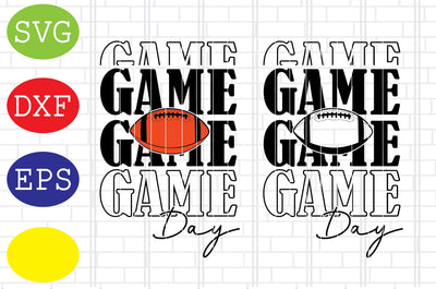 Football Game Day Svg, Football American Svg, Football Silhouette, Football Cut Files, Football Season Svg, Jpg, Eps, Dxf Files SVG DigitalSvgFiles 
