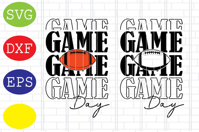 Football Game Day Svg, Football American Svg, Football Silhouette, Football Cut Files, Football Season Svg, Jpg, Eps, Dxf Files SVG DigitalSvgFiles 