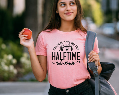 Football Game Day Svg Png, Football Svg, Football Player Svg, Funny Football Svg Cut Files, I'm Just Here For The Halftime Show Snacks Svg SVG DesignDestine 