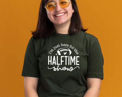 Football Game Day Svg Png, Football Svg, Football Player Svg, Funny Football Svg Cut Files, I'm Just Here For The Halftime Show Snacks Svg SVG DesignDestine 