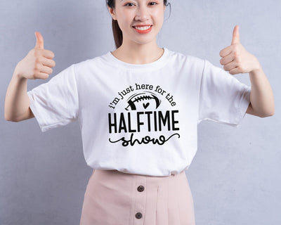 Football Game Day Svg Png, Football Svg, Football Player Svg, Funny Football Svg Cut Files, I'm Just Here For The Halftime Show Snacks Svg SVG DesignDestine 