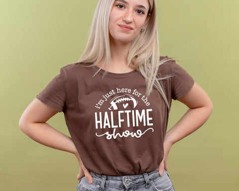 Football Game Day Svg Png, Football Svg, Football Player Svg, Funny Football Svg Cut Files, I'm Just Here For The Halftime Show Snacks Svg SVG DesignDestine 