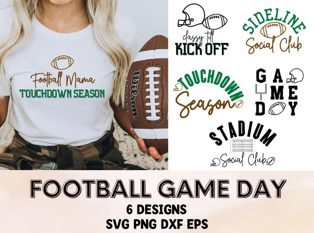 Football Game Day Thumbnail - SVG PNG DXF EPS SVG So Fontsy Design Shop 