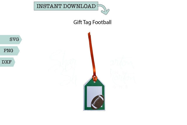 Football Gift Tag SVG Sharia Morton Designs 