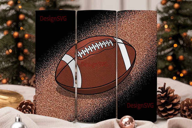 Football Glitter 20oz Tumbler Wrap Sublimation DesignSVG 
