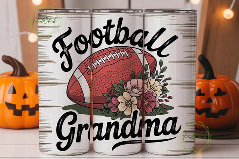 Football Grandma 20oz Tumbler Wrap Sublimation PixelChick 