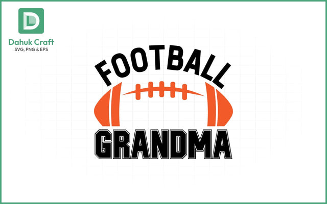 Football Grandma SVG Design Football Grandma SVG PNG & EPS V12 SVG dahukdesign 