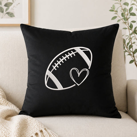 Football Heart Embroidery Design – American Football Love Sports Machine Embroidery File Embroidery/Applique DESIGNS PatternFeed8 