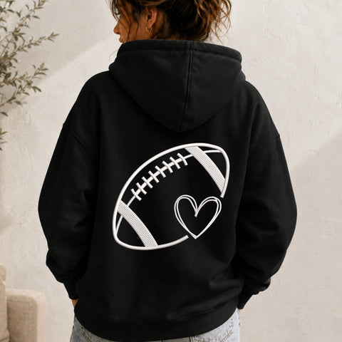 Football Heart Embroidery Design – American Football Love Sports Machine Embroidery File Embroidery/Applique DESIGNS PatternFeed8 