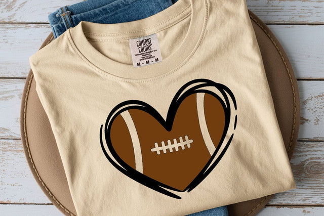Football Heart SVG: Shirt Design Cut Files SVG DesignDestine 