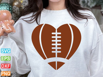 Football Heart SVG, Sports Cut File (Digital Download) SVG artprintfile 