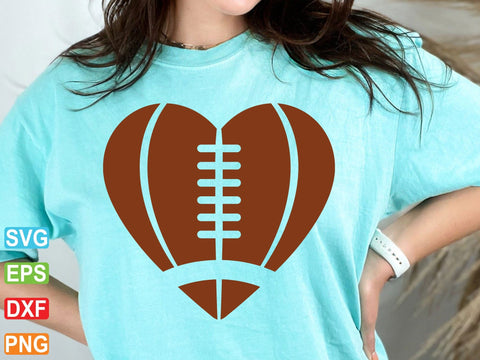 Football Heart SVG, Sports Cut File (Digital Download) SVG artprintfile 