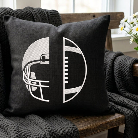Football Helmet and Ball Embroidery Design – Split Football Sports Game Day Machine Embroidery File Embroidery/Applique DESIGNS PatternFeed8 