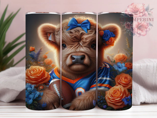 Football Highland Cow Fall Tumbler, Football Cow PNG, Fall Tumbler Wrap, Game Day Tumbler, Cow Sublimation Design, Autumn Football PNG, Cute Cow Tumbler Sublimation Li Zamperini 