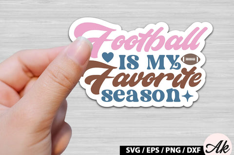 Football is my favorite season Retro Stickers SVG akazaddesign 