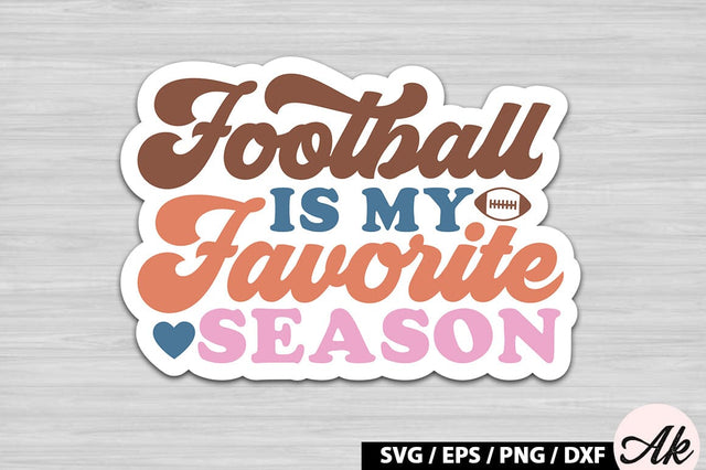 Football is my favorite season Retro Stickers SVG akazaddesign 