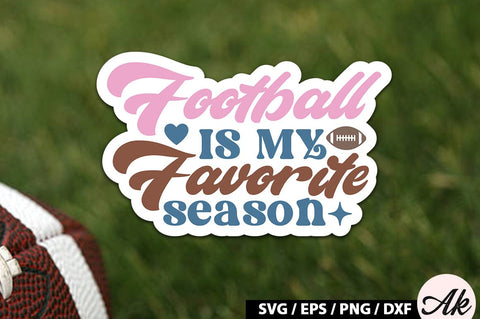 Football is my favorite season Retro Stickers SVG akazaddesign 
