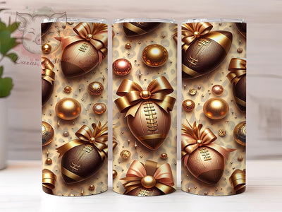 Football Leopard 20oz Tumbler Wrap, Leopard Print Cup, 20oz Sublimation, Coquette Style Drinkware, Chic Sports Gift, Bow Design Tumbler, Fun Football Fan Gift Sublimation Lara' s Designs 