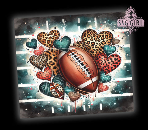 Football Love Game Day 20oz Tumbler Wrap Sublimation Design, Straight Tapered Tumbler Wrap, American Football Sport Tumbler Png, Instant Digital Download Sublimation SvggirlplusArt 