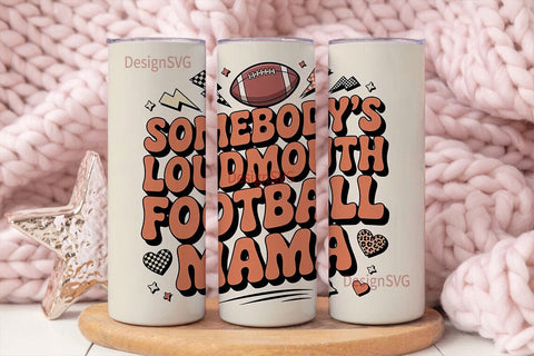 Football Mama 20oz Tumbler Wrap Sublimation DesignSVG 