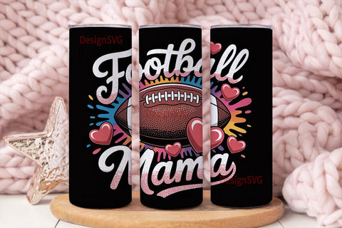 Football Mama 20oz Tumbler Wrap Sublimation DesignSVG 