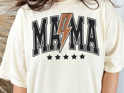 Football Mama Lightning Star Design SVG DesignDestine 