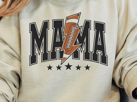Football Mama Lightning Star Design SVG DesignDestine 