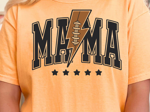 Football Mama Lightning Star Design SVG DesignDestine 