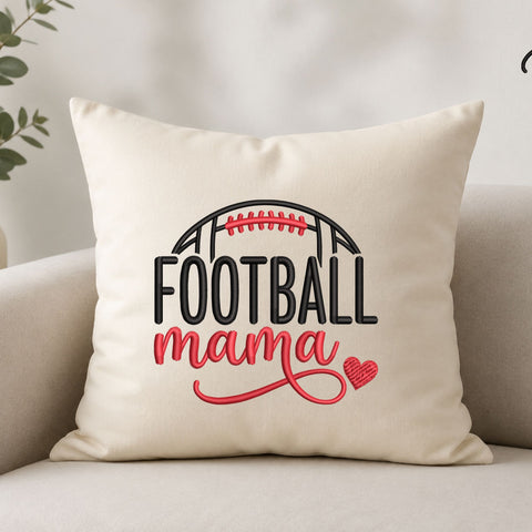 Football Mama Machine Embroidery Design – Football Mom Heart Game Day Embroidery File Embroidery/Applique DESIGNS PatternFeed8 