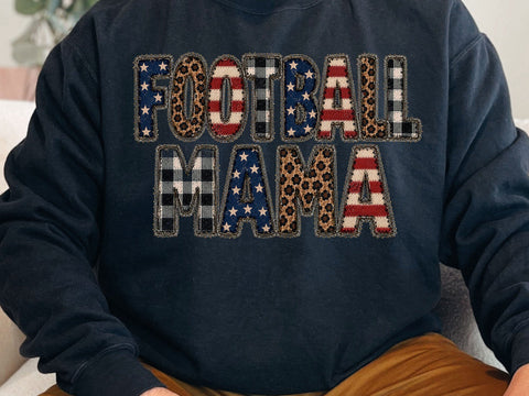 Football Mama PNG Patriotic Sports Art SVG artprintfile 