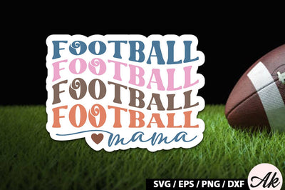 Football mama Retro Stickers SVG akazaddesign 