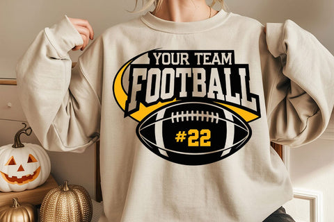 Football Mascot Svg, School, College Football Team Svg, Personalize Football Svg, Custom Football Template Svg SVG DesignDestine 